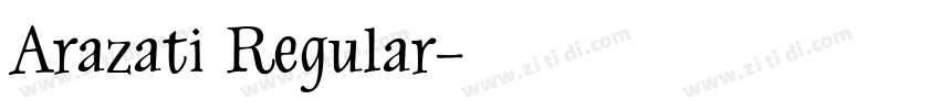 Arazati Regular字体转换